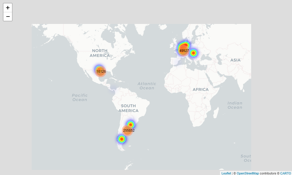 Leaflet heatmap to analyze 